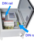 Two Piece DIN Rail Slotted Aluminum Alloy Channel With Anodized Finish installed in industrial enclosure