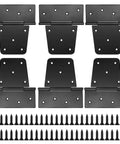 Heavy Duty Gate Hinges For Wooden Fences Set Of 6 Black Iron Barn Door Hinges For Wood Shed And Swing Gates With 54 Screws