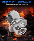 M12x1.5 Chrome Acorn Lug Nuts Set 20 Pieces Heavy Duty Wheel Nuts in heat-treated technology illustration