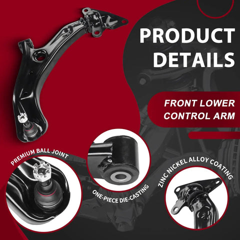 Upgrade Your Ride With This Frenzybro Front Lower Control Arm Kit And Ball Joints For Honda Fit And Insight Cars Perfect Setup For Smooth Handling And Peace of Mind On the Road Today front lower control arm with ball joint, zinc alloy coating
