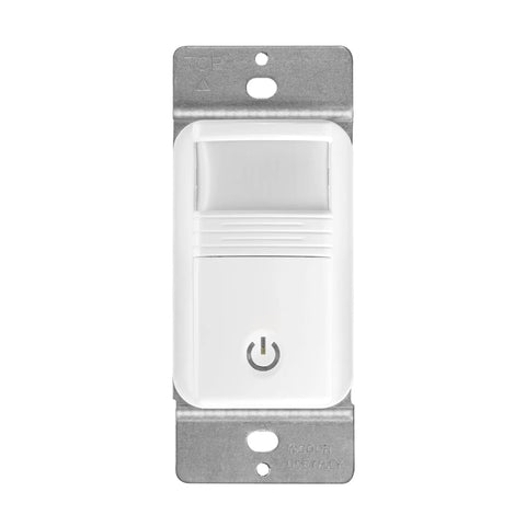 Occupancy Vacancy Motion Sensor PIR Wall Switch With Three Way Or Single Pole Configuration, Wall Plate Included
