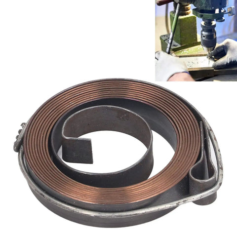 Pro Grade Drill Press Return Spring Set Beefy Two Piece Steel Feed Return Coil Assembly Anti Rust Chrome Plated for Bench Drills