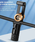 Beefy Fiber Optic Cable Stripping Knife For Armored Sheath 8-28.6mm displayed in use with pulley groove for easy cable opening.
