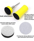 Check out these 191 Pieces Of One Inch Sanding Discs With Hook And Loop Fastening System Plus A Backing Pad For Wet Or Dry Sanding Jobs That Peel Switch In Seconds Without Tools And Dust Venting Holes Keep The Area Clean While You Work Like A Pro. Hook attachment with soft PU handle and foam pad for secure grip.
