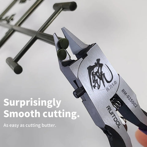 Ultra Thin Model Nippers For Beginners And Hobbyists, Precision Single Edged Cutter With Non Slip Grip, 4.7 Inch Tool cutting plastic