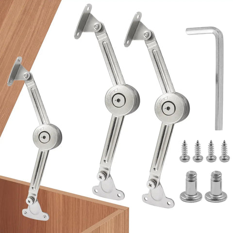 Soft Close Cabinet Hinges 2 Pack Zinc Alloy Lid Support Stays featuring real smooth operation and zero pinched fingers.