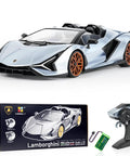 Officially Licensed Lamborghini Remote Control Car One Six Scale Lambo Toy Car With LED Lights 2.4GHz RC Car on box and controller