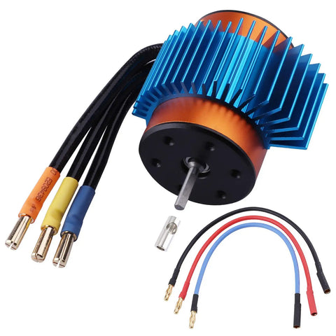 540 Brushless RC Motor 5900KV With 3.175mm Shaft And Heatsink Upgrade For 1/10 Scale RC Cars And Trucks Perfect For Serious Bashers
