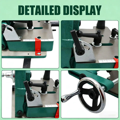 Pro-Grade Tenoning Tool For Table Saws, Multi-Function Woodworking Fixture close-up showing quick clamp and angle adjustment