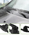 Two Pack Wiper Washer Check Valve Kit For Windshield Spray System Car Wiper Jet Kit Compatible With Toyota Scion Lexus Easy Install Durable Plastic Valve Replacements showing a windshield spray in action and kit details.