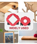 2 Pack Router Corner Radius Template Kit All Metal Aluminum Jig For Woodworking 8-In-1 Arc Guide Set R10 To R50 image.