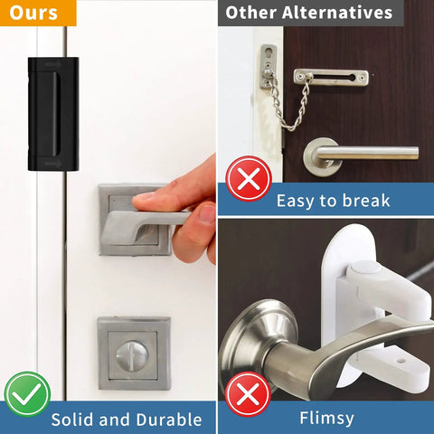 Heavy Duty Aluminum Door Lock Reinforcement For Front Doors Tough As Nails Kick Resistant Security Latch comparison with alternatives