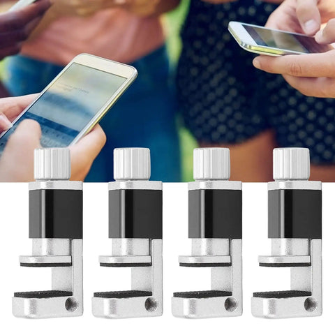 Phone Screen Repair Tool Kit With Adjustable Screen Fastening Clamp And Clip Fixture, aluminum clamps with white knobs.