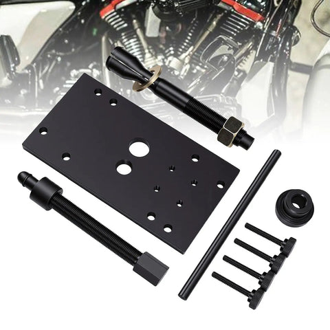 Pro Inner Camshaft Bearing Installer Tool For M8 Cycle Engines Comes With Support Plate And Assembly Kit Built To Help You Swap Parts Quick And Get Your Bike Humming Like A Dream For Life No Stress Involved Here For Real Riders Only, black metal kit