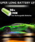 One Twenty Four Scale RC Drift Car 4WD With LED Lights For Night Time Drifts And High Speed 15KMH Remote Control Toy with long battery life