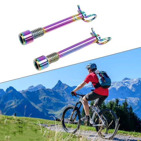 Gold Alloy Hydraulic Disc Brake Caliper Pin And Latch Screw Kit For Mountain Road Bikes Dazzle Finish Lightweight Hardware Set With Circlip 2 Pieces on white background