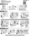 Installation instructions for Ten Pound Extra Large Heavyweight Wall Hooks With Adhesive Strips, showing usage and precautions.