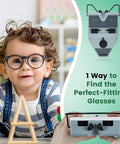 Digital Pupillometer For Eye Exams 50 To 80 Mm PD Meter With Auto Shutoff And Memory Function CE Approved Pro Grade Optical Tool For Eye Docs And Clinicians; child wearing glasses with PD meter