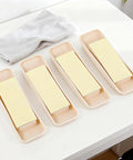 4 Pcs Self Stick Instant Cabinet Drawer Handles Adhesive No Drill Mounting Multipurpose Stick On Finger Pulls with khaki matte finish