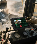 Heavy Duty Windows 11 Rugged Tablet Featuring Knockout Intel Core I5 Speed And Plush 16gb Ram Coupled With Snappy 256gb Drive Built For Tough Job Sites And Outdoor Grind Delivering Rock Solid IP67 Protection in construction machinery.
