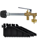 One Pound Propane Refill Kit For Refillable Tank No Fuss Fast Sixty Second Refill With Stabilizing Feet shown in close-up.