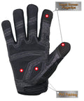 Mens Work Gloves Touch Screen Utility Mechanic Gloves With Padded Knuckles And Palm, Cut Resistant, anti slip, PVC patch