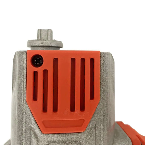 Close-up of Heavy Duty 2600W Electric Socket Screwdriver With Double Chuck showing power switch and ventilation slots.