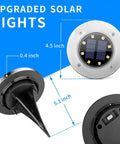 Outdoor Solar Ground Lights 12 Pack Waterproof Landscape Pathway Lighting for Driveway Patio Backyard Walkway Cool White LED