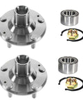 2 Front Wheel Hub Bearing Kits With Nuts And Retaining Clips For 2007 2010 Hyundai Elantra All Models 2011 2012 Elantra 2.0L Touring