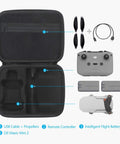 Hard Shell Carrying Case For DJI Mavic Mini 2 Series Drones Including Mini 2 SE And Mini 4K With Rugged EVA Shell Interior View