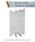 Go To Cable Protector Plate for Wood Studs 2-9/16 Inch Long Pack of 200 Pre Galvanized Steel 0.0625 Inch Thick With Integral Spikes
