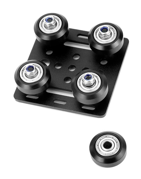 20 Pcs POM Pulley Wheels With 625ZZ Bearings for Ender 3 Pro CR10 CR10S CNC 3D Printers on black mounting plate