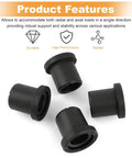 Badass 4 Piece Flanged Sleeve Control Arm Bushings Suspension Isolators Zero Slack Build Compatible With John Deere Gator Xuv 625i 825i 855d Exact Oem Swap M158746 black rubber bushings for suspension stability.