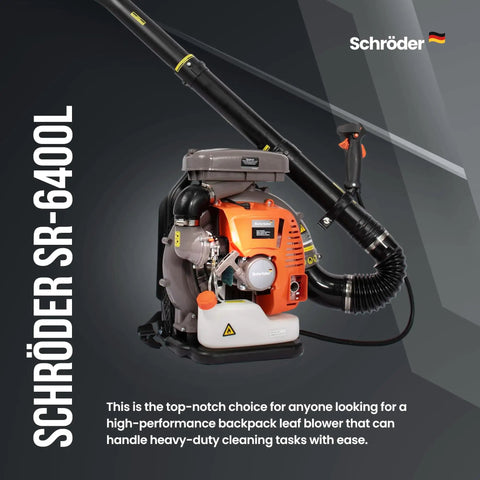Gas Backpack Leaf Blower Delivers 3.7 HP Power From 63.3cc Engine With Up To 230 MPH Airspeed And 920 CFM For Quick Wet And Dry Cleanup