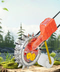Walk Behind Garden Seeder With 12 Seeding Nozzles For Precision Row Planting, Hand Push Manual Planter in outdoor setting