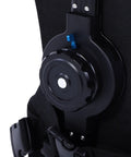 Close-up of adjustment dial on heavy duty camera support vest for 3 axis stabilizers, built for handheld video cameras and camcorders.