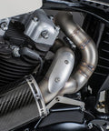 Beefed Up Engine Connecting Rod For 125 And 175cc Motorcycles Fits DT125 DT175 MX175 TZR 125 Models Delivers Tough Durability And Smooth Power Transmission For Quicker Acceleration And Longevity close-up on motorcycle engine and exhaust