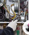 Installing Rollout Furnace Limit Switch 47 22861 01 L350 2 Pack SPST in a heating system for easy DIY protection replacement.