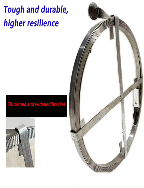 Heavy-Duty Sewer Drain Snake For Clogged Pipes And Main Lines Rock-Solid Flat Steel Cleaning Rod with thickened bracket design.