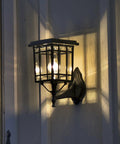 Prairie Solar Outdoor Light Fixture With Wall Pole And Pier Mounts No Wire Setup Black LED Lamp 250 Lumen Warm White Light Easy Sun Powered Install Hardware Included mounted on wall