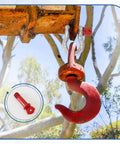 Street Savvy And Trail Tough 2Ton D Ring Shackles Rated At 4400 Lbs, Forged Steel Clevis rigging links with red hook.