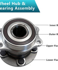 Rear Wheel Bearing Hub Assembly 512518 For Subaru Crosstrek Impreza Forester XV Crosstrek 2012-2021 Two Piece, labeled parts.