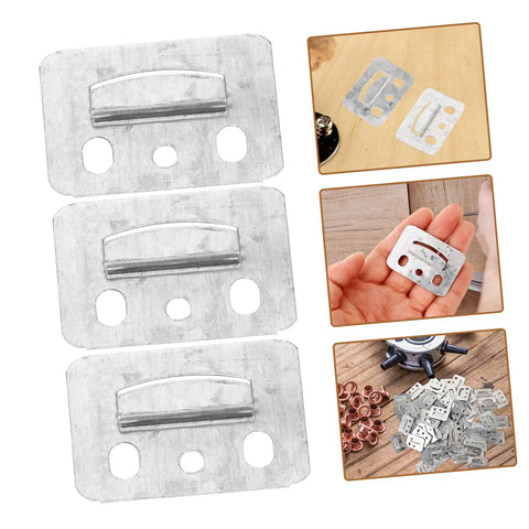 Heavy Duty Wall Panel Clamps 100 Piece Set Killer Grip Mounting Brackets For Pvc Sheets And Drywall Durable Metal Fasteners close-up of metal clips with polished edges.
