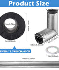 Product dimensions of 24 Pcs Pipe Insulation Foam Tubes And 4 Pcs Elbow Covers Self Adhesive Pre Slit Aluminum Foil Wrap