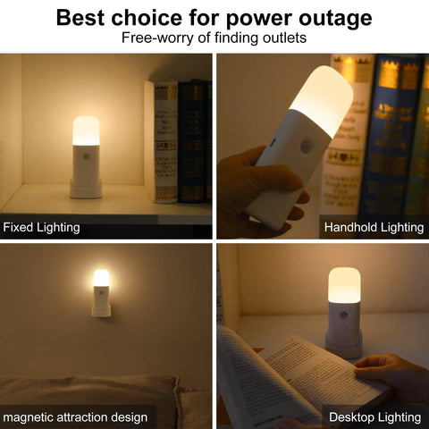 Motion Sensor Night Light Cordless Table Lamp With 2000mAh Battery Auto On Within 20 Feet Auto Off 5 Stage Dimmable LED Use