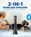 All-in-One Wireless Voice Amplifier With Built-In Microphone For Teaching, Speaking, And Karaoke, 15W Output