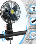 Overhead 6 Inch UTV Cooling Fan With 12V Power For Roll Cage Mount Fits Polaris RZR Can Am Maverick X3 Honda Talon And Kawasaki SXS