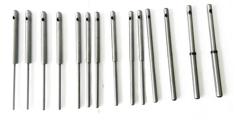 Valve Seat Grinding Straight Pilots Set Of 14 For Grinder Alignment And Cylinder Head Repair, Pro Grade Top Size 0.385 Inches