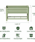 Kid Friendly Elevated Garden Bed With Legs And Storage Rack For Outdoor Use Durable Food Safe VZ Two Point Zero Steel Raised Beds