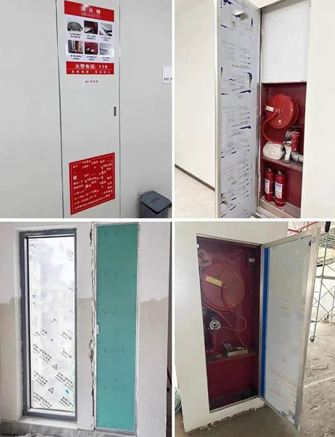 Dead Nuts Secure 32X87 Inch Drywall Access Panel With Aluminum Frame And Touch Lock, showcasing installation details and access features.